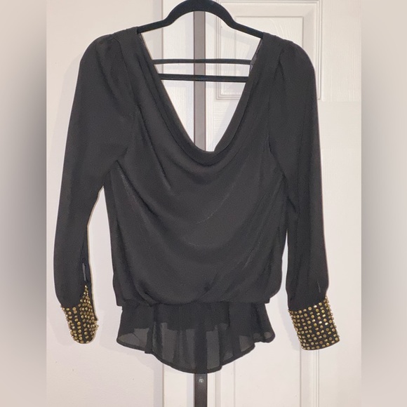 Cals Tops - CALS Long sleeve Top with Studded cuffs
